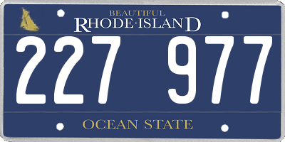 RI license plate 227977