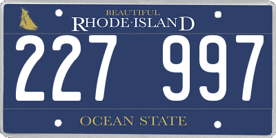 RI license plate 227997