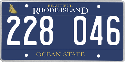 RI license plate 228046