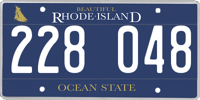 RI license plate 228048