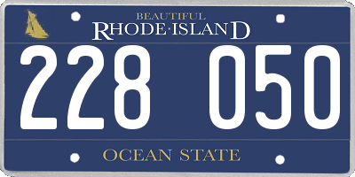 RI license plate 228050