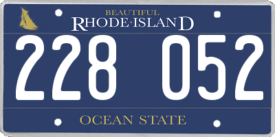 RI license plate 228052