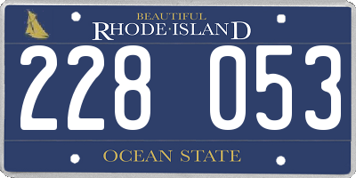 RI license plate 228053