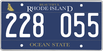 RI license plate 228055