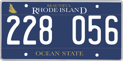 RI license plate 228056