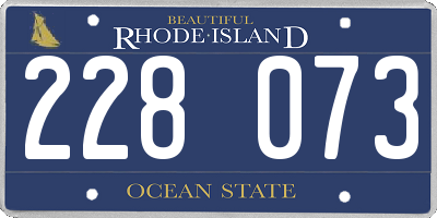 RI license plate 228073