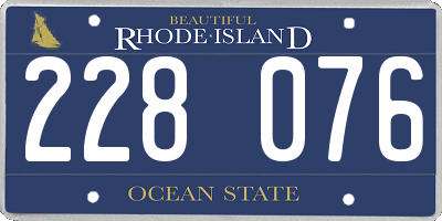 RI license plate 228076