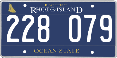 RI license plate 228079