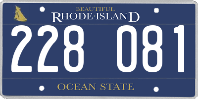RI license plate 228081