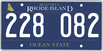 RI license plate 228082