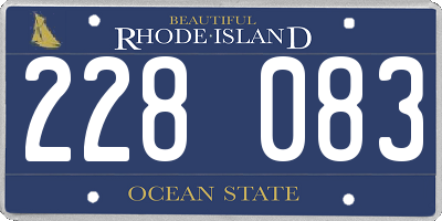 RI license plate 228083