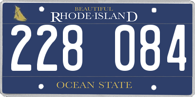 RI license plate 228084