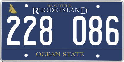 RI license plate 228086