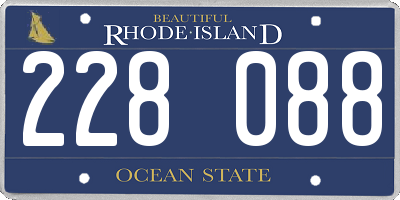 RI license plate 228088