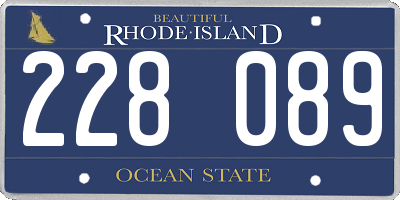 RI license plate 228089