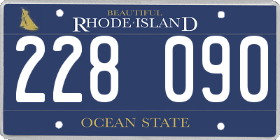 RI license plate 228090