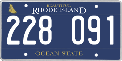 RI license plate 228091