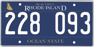 RI license plate 228093