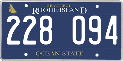 RI license plate 228094