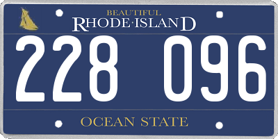 RI license plate 228096