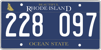 RI license plate 228097