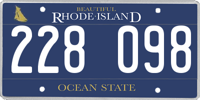 RI license plate 228098