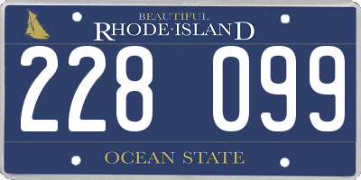 RI license plate 228099