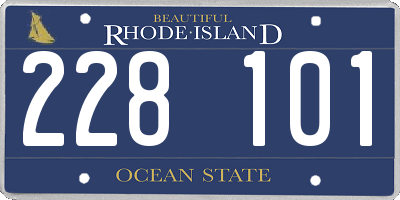 RI license plate 228101