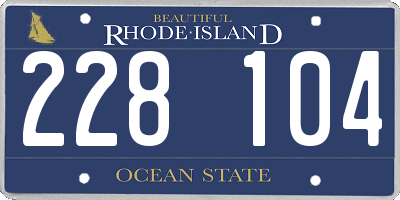 RI license plate 228104