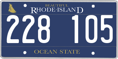 RI license plate 228105
