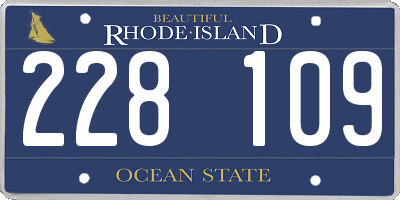 RI license plate 228109