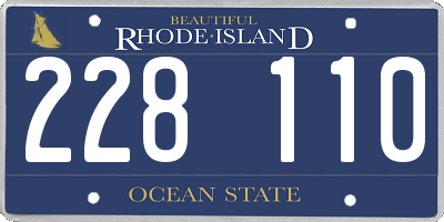 RI license plate 228110