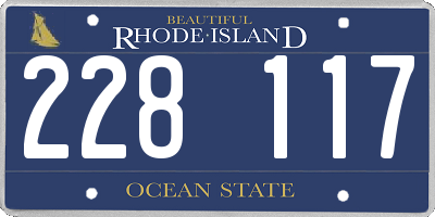 RI license plate 228117