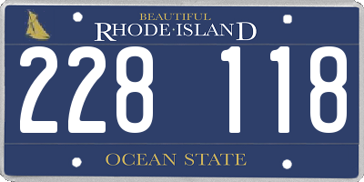 RI license plate 228118