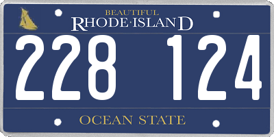 RI license plate 228124