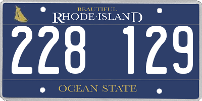 RI license plate 228129