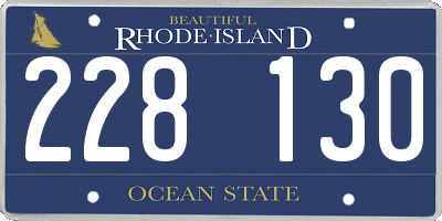 RI license plate 228130