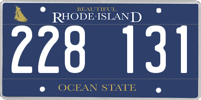 RI license plate 228131