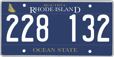 RI license plate 228132