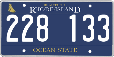 RI license plate 228133