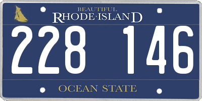 RI license plate 228146