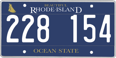 RI license plate 228154