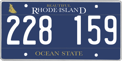 RI license plate 228159