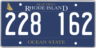 RI license plate 228162