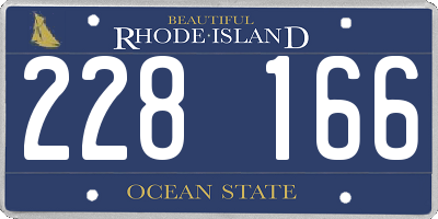 RI license plate 228166