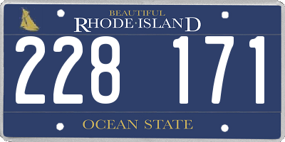 RI license plate 228171
