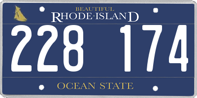 RI license plate 228174