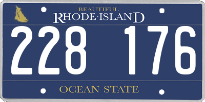 RI license plate 228176