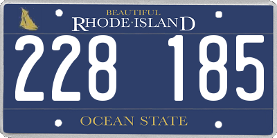 RI license plate 228185