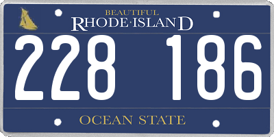 RI license plate 228186